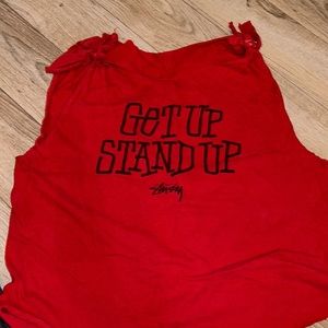 Stussy cut red tee 420